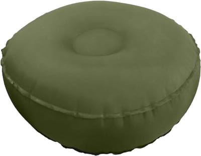 Meditatiekussen - Zitkussen Ontspanning - Binnen Buiten Gebruik - Opblaasbaar Antislip - 42x15 cm - Leger groen
