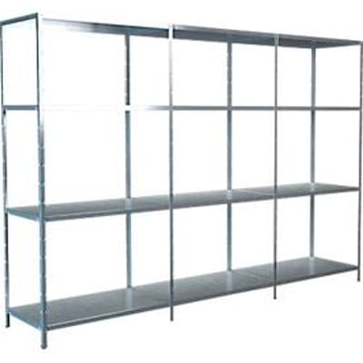Legborden zonder bouten, H 1800 x B 2600 x D 350 mm, gegalvaniseerd