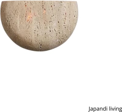Japandi Living - Wandlamp - Wandlampen - Binnen - Slaapkamer - Lamp - Japandi - Minimalistisch - Halfrond - 20x13cm - Beige