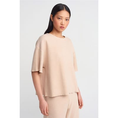 Dames Losse Fit Crew Neck T-Shirt