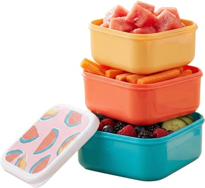 Alpina Lunchbox Set 3-delig – Lunchtrommel 3 Maten – Broodtrommels - Watermeloen Design