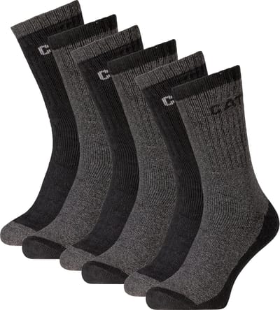 CAT Thermo Sokken Heren Zwart/Grijs 6-Paar - Maat 41-45