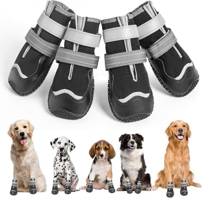 Waterdichte Hondenschoenen met Antislip Zool en Reflecterende Banden - Pootbescherming