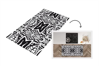 Keukenloper - Loper keuken - Patronen - Contrast - Geometrisch - 120x60 cm - Keukenloper vinyl