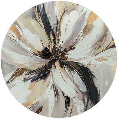 Glasschilderij Stijlvolle bloem - Ø 50 - Glas - REINDERS