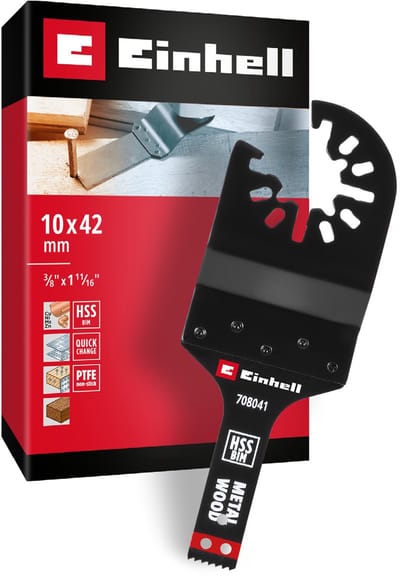 Einhell 708041 Tauchsägeblatt BIM Met, 10mm Multitool toebehorenset Bimetaal 10 mm 1 stuk(s)