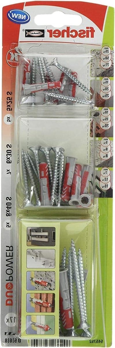 Bevestigingsmateriaal Set - Pluggen en Schroeven - Stevig Ophangen - Universele Toepassing - 5 6 8 - Meerkleurig