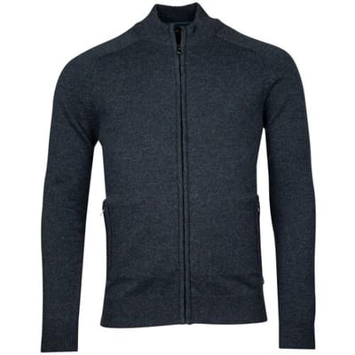 Baileys Vest Cardigan Zip Single Knit Dark Blue / male
