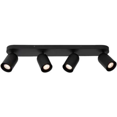 Lucide PUNCH - Plafondspot (Plafondlamp) - 4xGU10 - Zwart
