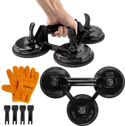 Krachtige Glaszuignap 140kg - Zware Zuigkop voor Tegels, Glas en Auto Deuk Trekker - 3 Klauwen