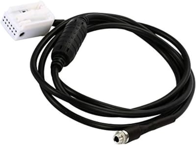 Audio Adapterkabel - Interface Kabel - Auto Muziek - 12 Pins Connector - 150cm Lengte - Zwart Wit