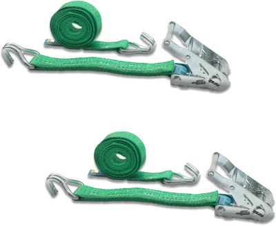 Set van 2 Professionele Spanbanden met Ratel en Profielhaken - Belastbaar tot 1000 kg - 35 mm x 6 m