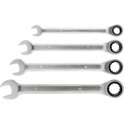 kwb 460490 Dubbele ringsleutelratelset 4-delig Sleutelbreedte (metrisch) 10 - 17 mm