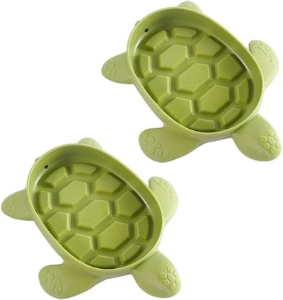 Zeepbakjes Schildpad Set - Zeepschaal Houder - Badkamer Keuken - Met Afvoer - 2.7 x 2.7 cm