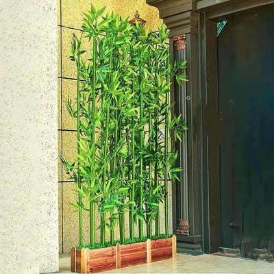 Kunstmatige bamboe - Decoratieve plant - Ruimte verdelen - Waterdicht UV-bestendig - 2m hoog - Groen