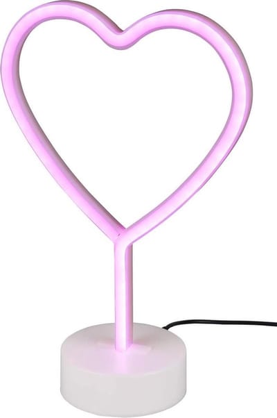 REALITY HEART - Tafellamp - Wit - incl. 1x SMD 1,5 W - USB-aansluiting - Niet dimbaar - Geschikt voor accuvoeding