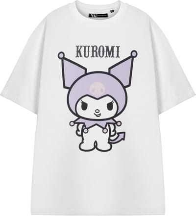 Dames T-shirt met Korte Mouwen: Schattige Kawaii Figuren Print | My Melody, Kuromi, Cinnamoroll
