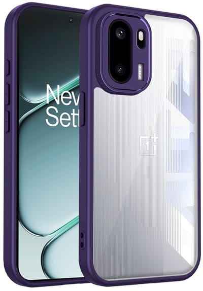 Coverup Hoesje - Geschikt voor OnePlus 15R Hoesje - Coverup Transparante Back Cover met Camera Cover - Paars
