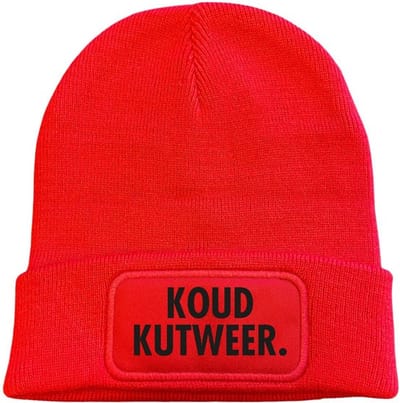 Koud kutweer wintermuts rood - soBAD. | Wintersport | Après ski outfit Warme Muts voor Volwassenen | Heren en Dames Beanie