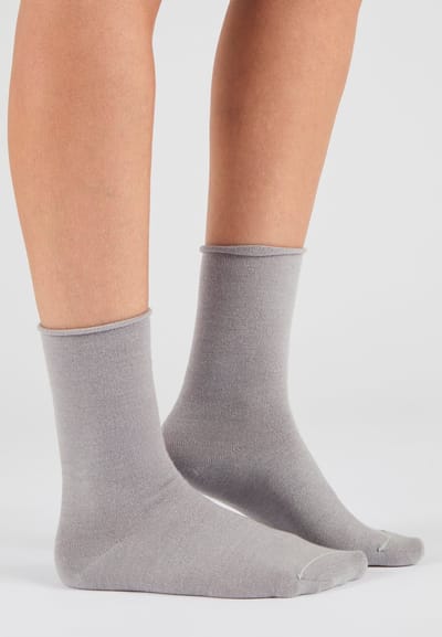 Damart - Set van 2 paar sokken van zijde en Thermolactyl - Dames - Grijs - 36/38