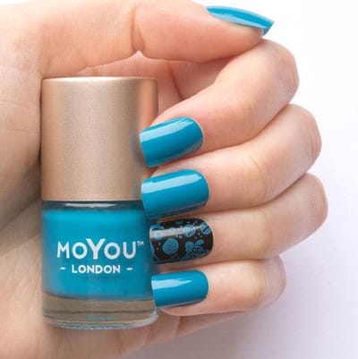 MoYou London - Nagellak om te Stempelen en Basis Lak Deep Ocean 9ml