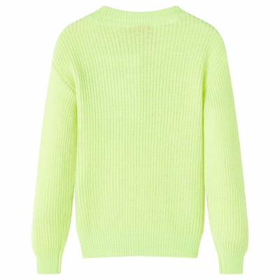 vidaXL - Kindertrui - gebreid - 116 - neongeel