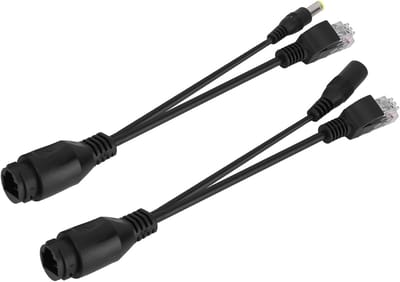 POE Adapterkabel - Injector Splitter - Netwerk Uitbreiding - Passieve Stroom Injectie - 30-40 Meter - Zwart