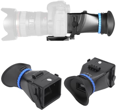 Dailygoods- Camera Zoeker Professionele 3x Versterking - 3 Inch/3.2 Inch Compatibel - Kunststof/Legering/Glas - 1/4 Inch Schroef - Lichtgewicht 382g - Inclusief Anti-verloren Lanyard - Camerazoeker