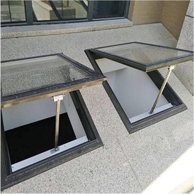 Elektrische raamopener - Gemotoriseerd raam - Automatische ventilatie - Met regensensor - 300-1000 mm slag - Zilver