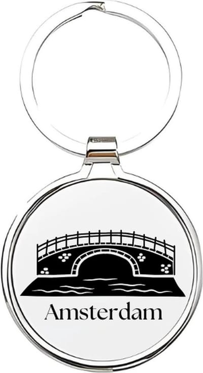 Akyol - amsterdam Sleutelhanger - Amsterdam - amsterdammers - amsterdam sleutelhanger - amsterdam - de amsterdammers - 020 - damsko - nederland - bijlmer - 4 x 7,5 CM