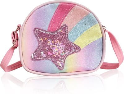 Tas – Glitter Schoudertas voor Meisjes – Verstelbare Band – Crossbody Tas – Kinderen 3-10 Jaar – Roze