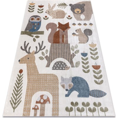 Kleden Rugsx Tapijt BONO 8425 Bosdieren crème/bruin 180x270 cm
