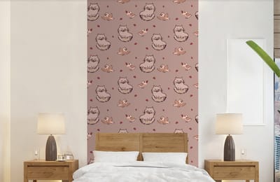 Behang - Fotobehang Dieren - Kinderen - Patronen - Breedte 120 cm x hoogte 240 cm