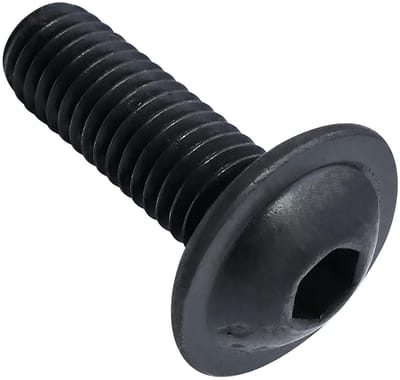 AERZETIX - C53409 - Set van 10 lenskopschroeven M5x16mm met flensbasis - zeskantkop/6 holle zijden - hardheid 10.9 - zwart koolstofstaal