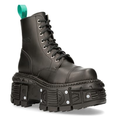 New Rock Vegan lederen gevechtsplatformlaarzen - TANKMILI083C-V2