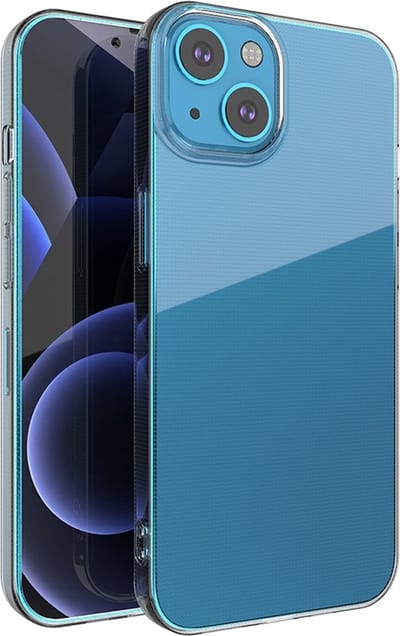 MobyDefend Hoesje - Geschikt voor iPhone 13 - Transparante TPU Backcover - Volledig Doorzichtig