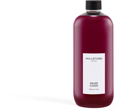 Millefiori Milano - Navulling voor Geurstokjes 500 ml - Grape Cassis - 9 tot 12 maanden