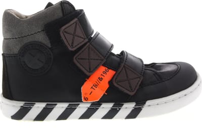 Shoesme Ur21w043 Hoge sneakers - Leren Sneaker - Jongens - Zwart - Maat 24