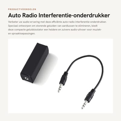 Dailygoods- Interferentie-onderdrukker - Aardlusgeluidsisolator - 3,5 mm Audio-interface - Draagbaar - Ultracompact - Eenvoudige bediening - Geluidsisolator