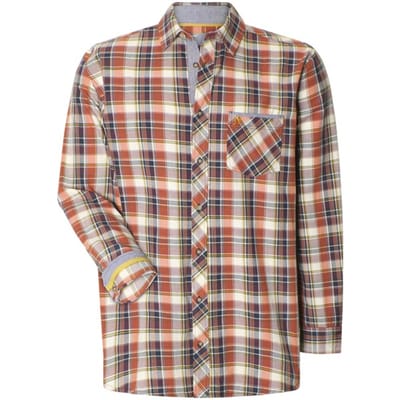 Jan Vanderstorm herren Overhemd - 41/42 - donkeroranje - Plus Size