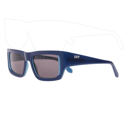 Off-White Prescott-zonnebril voor volwassenen (unisex) (Blauw/Donkergrijs)
