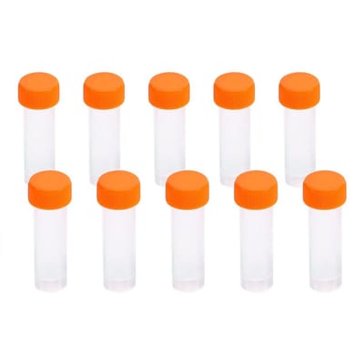 Dailygoods- Reageerbuis 10 stuks 5 ml - Plastic Reageerbuisjes - Schroefdop - Weerstand tegen lage temperaturen - Transparante wand - Eenvoudige bediening - Laboratoriumfles