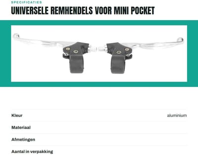 Dailygoods- Remhendel Aluminium 22mm - Remhendel Fiets - Remhendel Fatbike - Universele Beugel - Kwalitatief Hoogwaardig - Verbeterde Prestaties - Remhebel