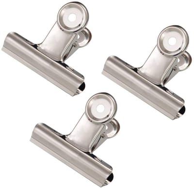 Grote metalen scharnierclips, 20 stuks 2 inch zilveren bulldog paperclipklemmen, geldbinders voor foto's, kantoormeubels en kantoorbenodigdheden (50 mm)
