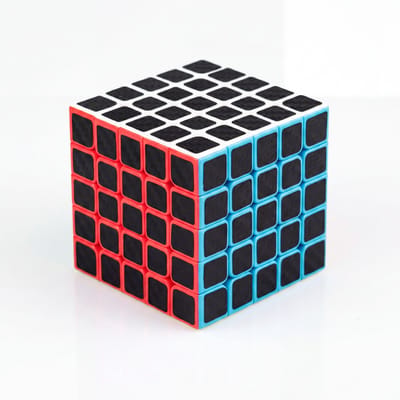 Qiyi 5x5 Carbon – Speedcube | Snel, Soepel & Duurzaam – Klassieke Speed Cube - Puzzelkubus voor Jong & Oud - Fidget - Fidget Cube - Fidget Toys