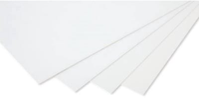 Polystyrol Plaat Wit 25x50 cm - 1.50 mm dik (2 stuks) - Licht en Veelzijdig Materiaal voor Modelbouw en Hobby