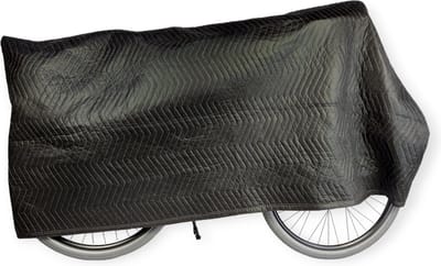 Transporthoes & Beschermdeken voor Fiets en Motor – Verhuisdeken 210 x 90 cm – Dik Doorgestikt & gewatteerd – Zwart