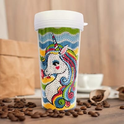 Beker - Diamond painting - compleet pakket - Diamond painting beker - Eenhoorn