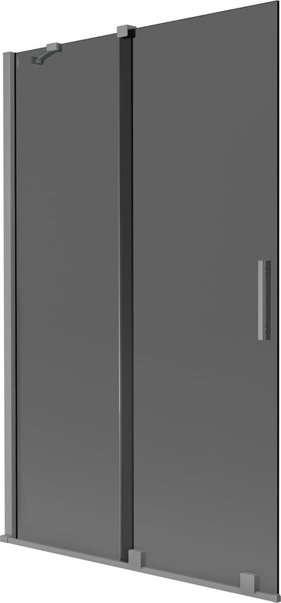 Mexen Velar badwand tweedelig schuifbaar 110 x 150 , grafiet, gun metal - 896-110-000-41-95