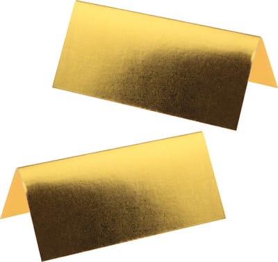 Santex naamkaartjes/plaatskaartjes metallic - Bruiloft - goud - 20x stuks - 7 x 3 cm